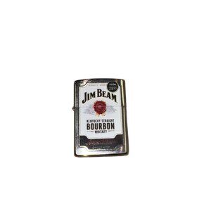 Zippo Jim Beam Bourbon Windproof Lighter, Black, Metal, Classic Design